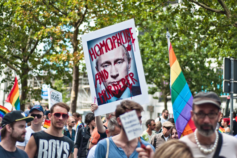 "Enough is enough – Open your mouth!", Demonstration against homophobia in Russia- Photo by Marco Fieber CC BY-NC-ND 2.0 DEED Attribution-NonCommercial-NoDerivs 2.0 Generic